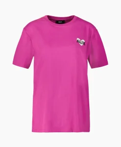 Online T-Shirt Korte Mouw Knitted Alix Heart Bordeaux Dames T-Shirts & Tops