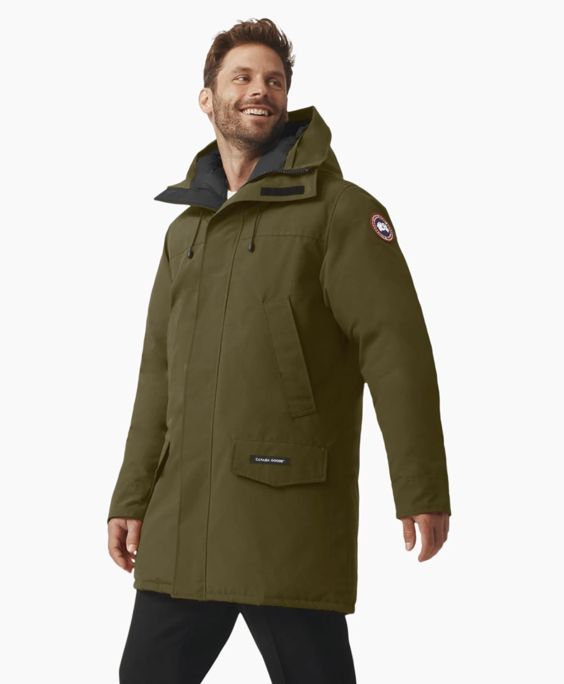 Hot Gewatteerde Jas Langford Parka Donker Groen Heren Jassen