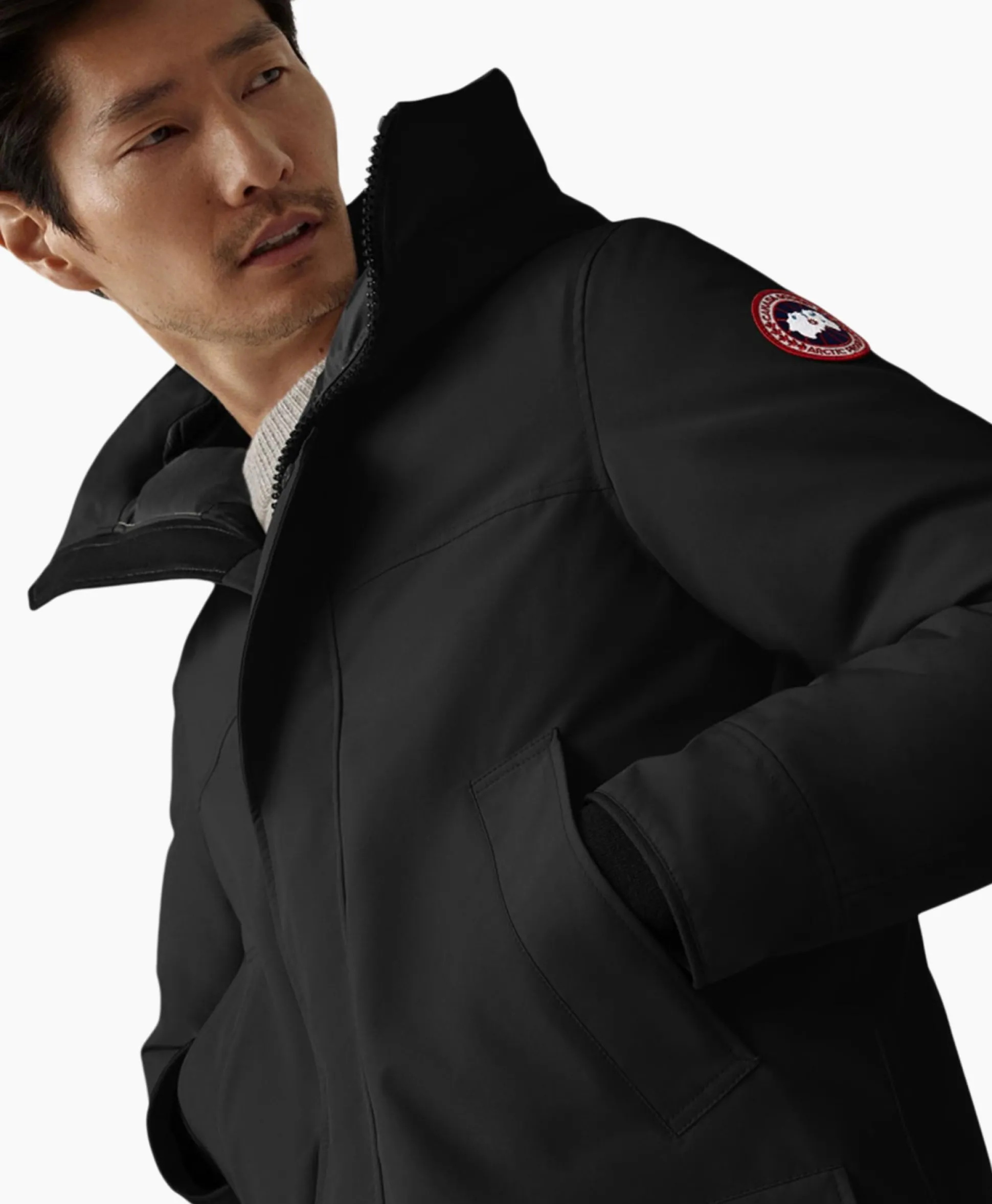 New Parka Langford Zwart Heren Jassen