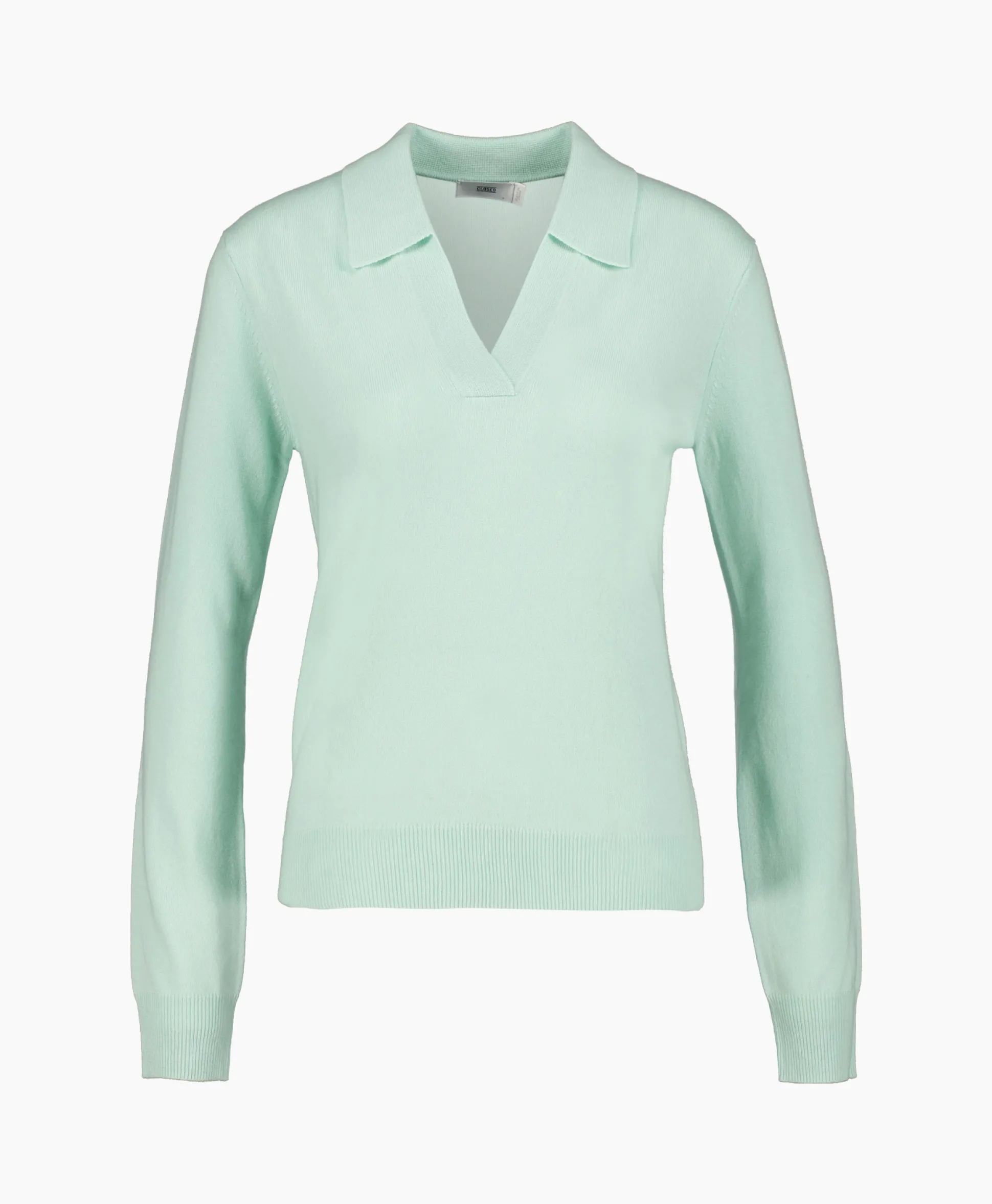 Fashion Pullover Polo Longsleeve Groen Dames Truien