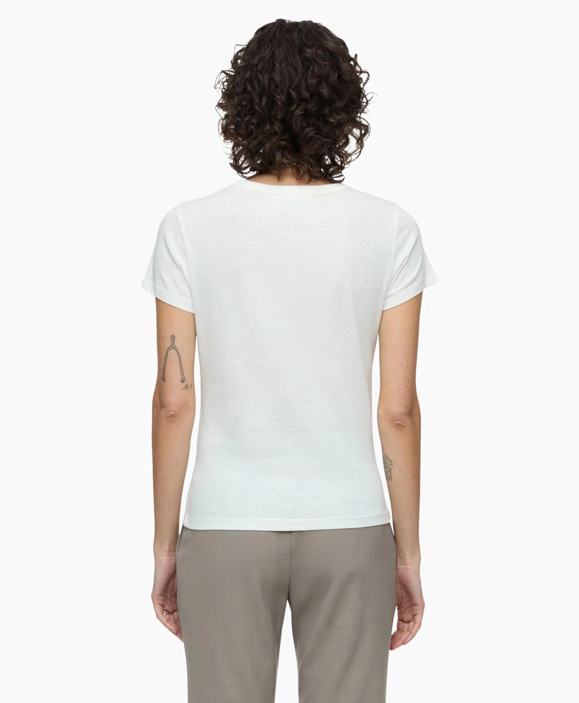 Store T-Shirt Korte Mouw Crew Neck Short Sleeve Ecru Dames T-Shirts & Tops
