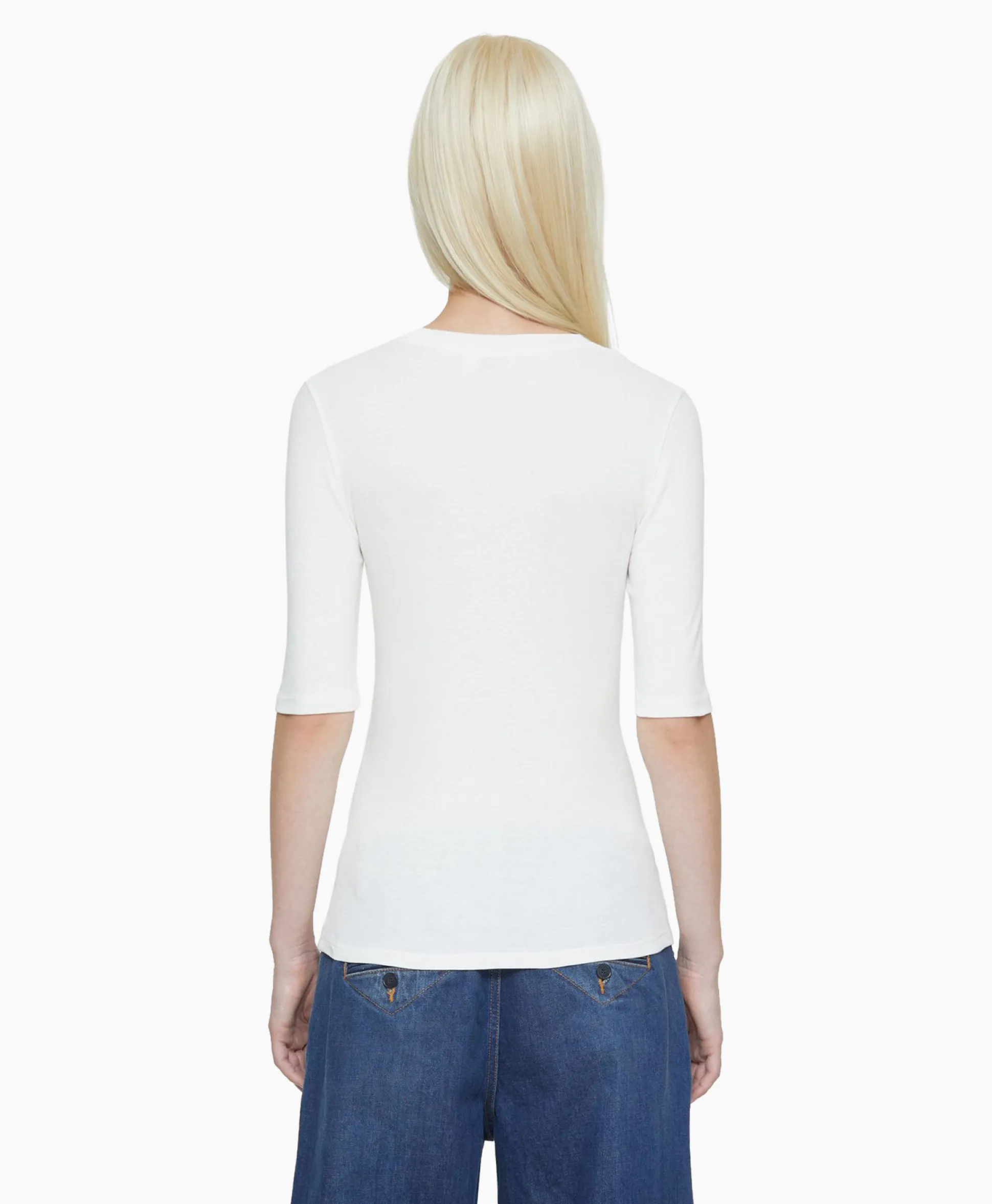 Online T-Shirt Korte Mouw Crewneck Short Sleeve Off White Dames T-Shirts & Tops