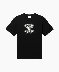 New T-Shirt Korte Mouw Omar Zwart Heren T-Shirts