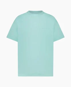 Hot Flaneur T-Shirt Korte Mouw Tonal Logo Blauw Heren T-Shirts