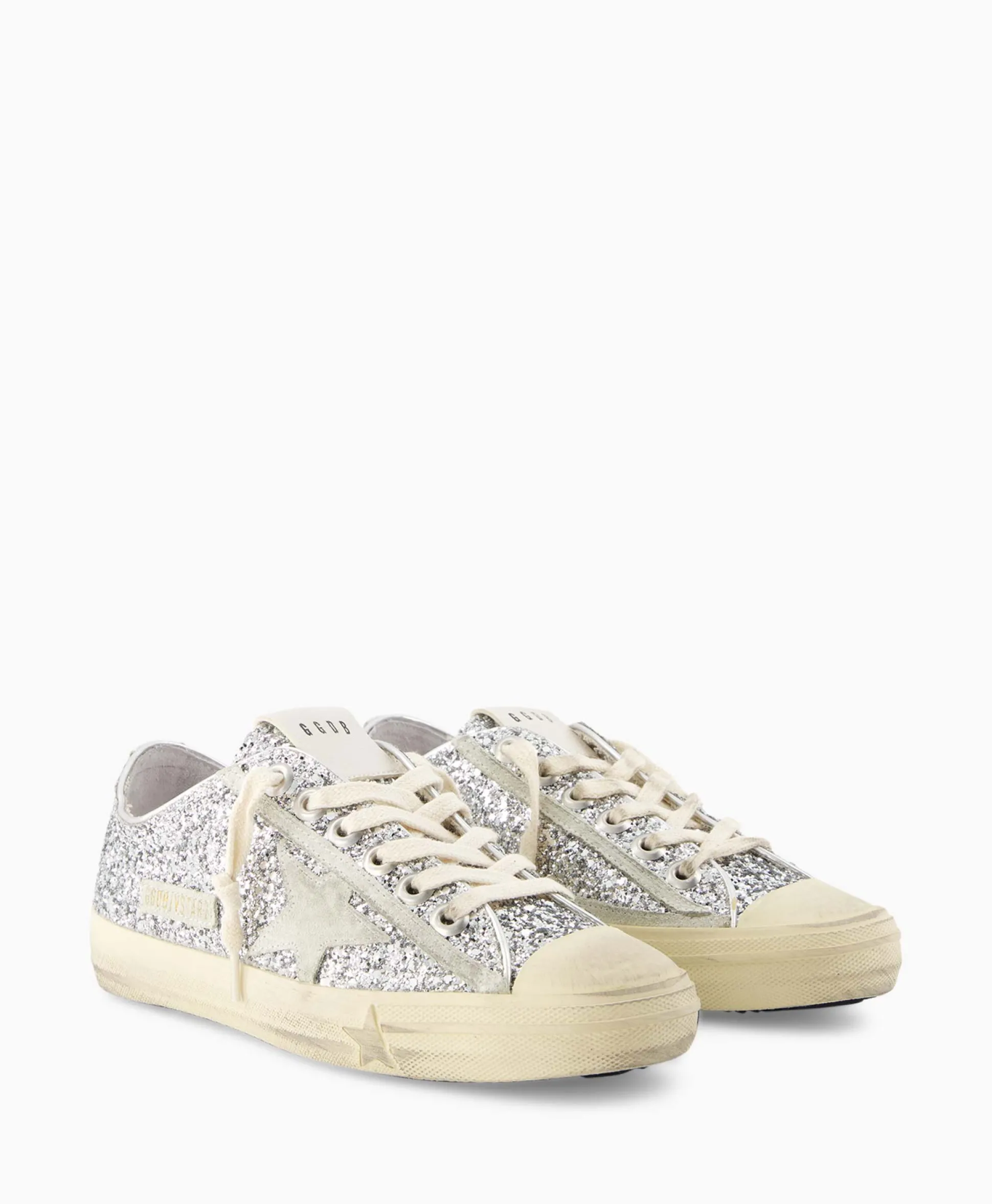 Best Sneaker V-Star 2 Glitter Upper Rubber Toe Suede St Zilver Dames Sneakers