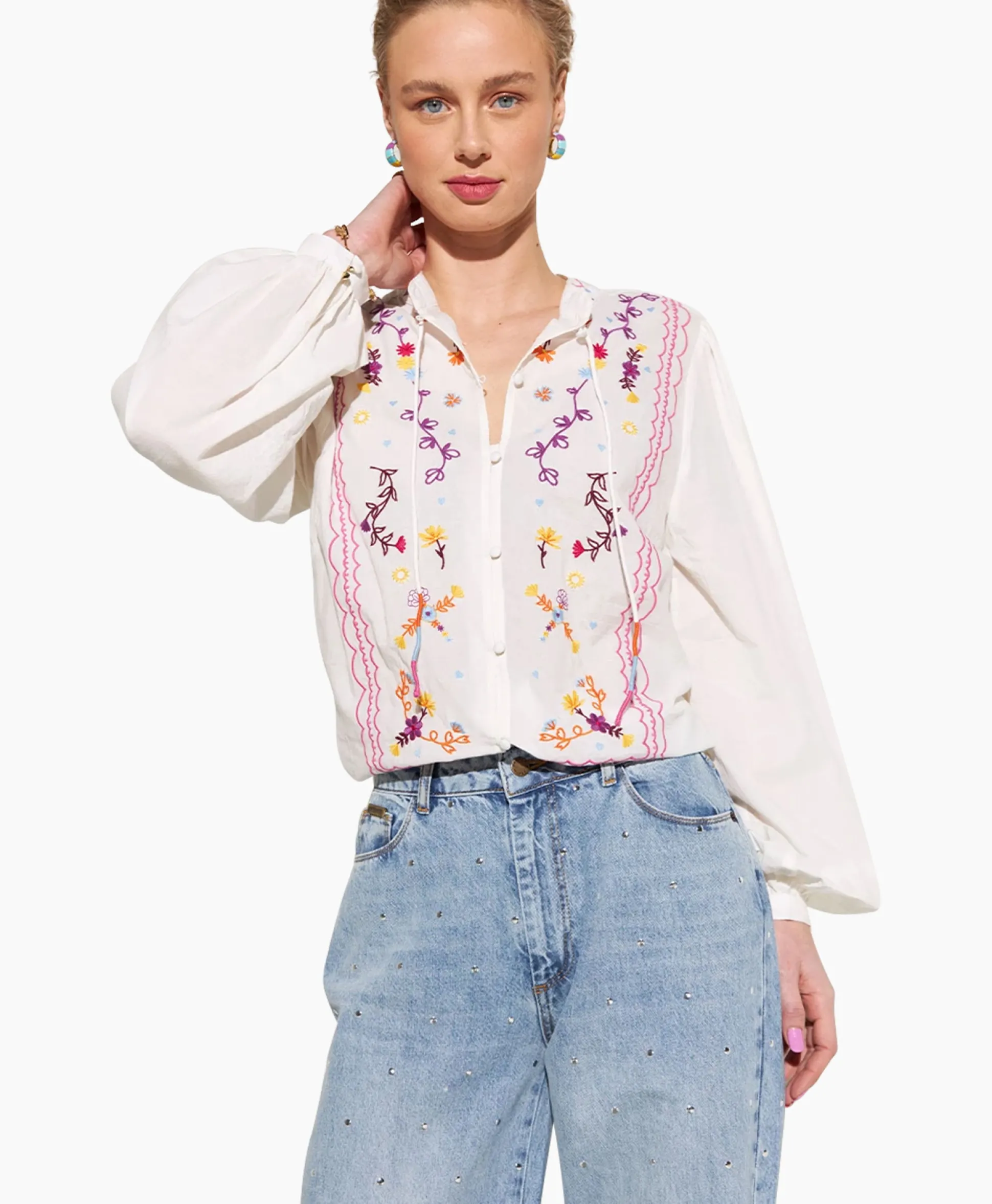 Cheap Harper & Yve Blouse Hailey-Ls Ecru Dames Blouses