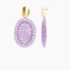 Shop Oorbellen Ce Si Filled Oval Double Paars Dames Sieraden