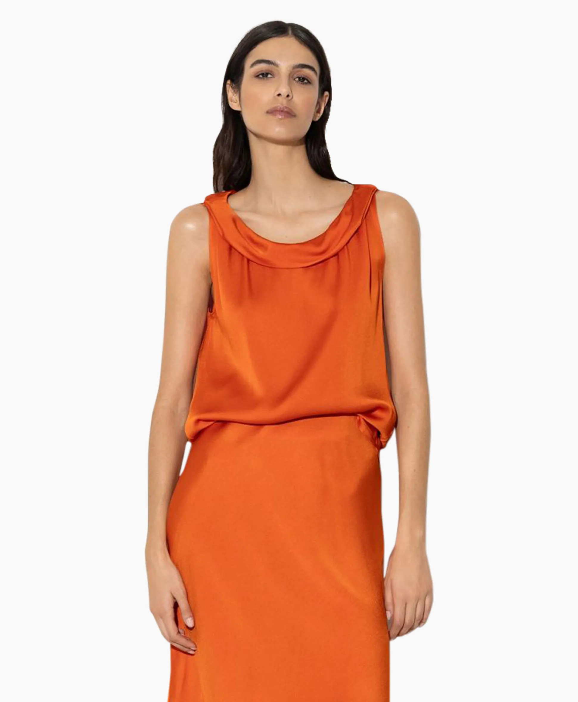 Sale Top 298456/3618-0 Oranje Dames Blouses