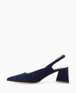 Best Pump Stretch Morelli 9 Blu Scuro Blauw Dames Pumps