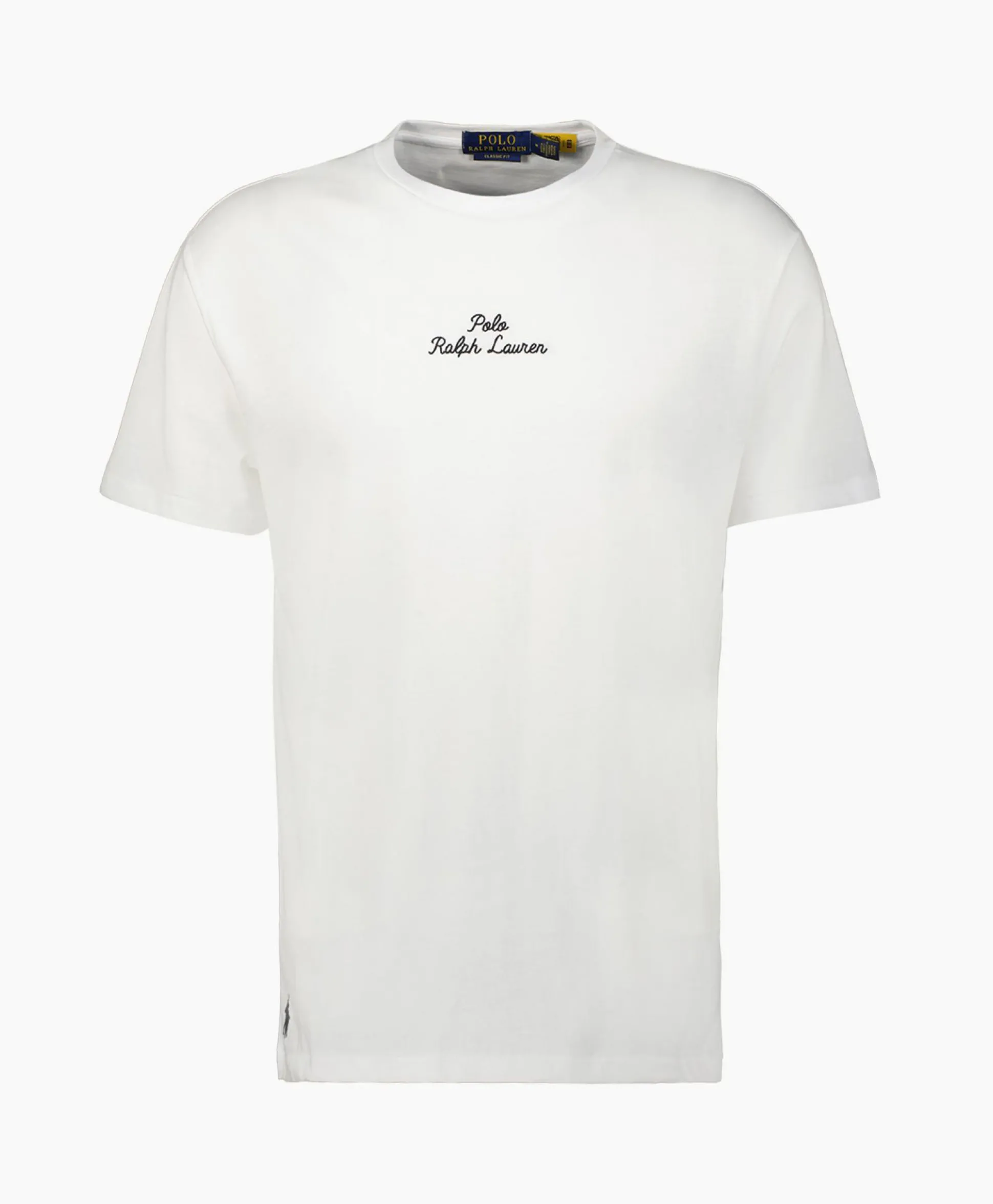 Best Sale T-Shirt Korte Mouw Jersey Mid Logo Wit Heren T-Shirts