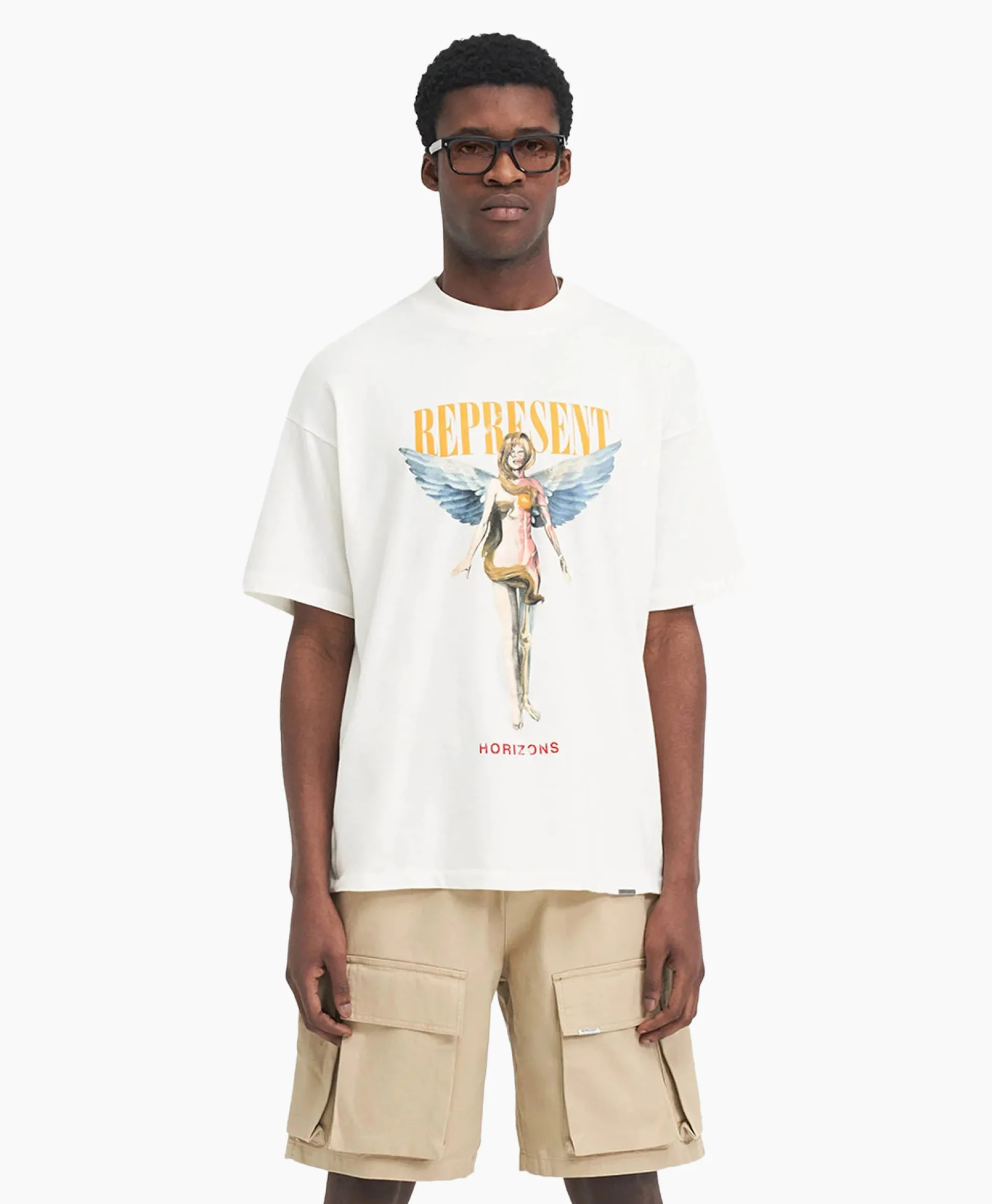 Store T-Shirt Korte Mouw Rebornoff White Heren T-Shirts