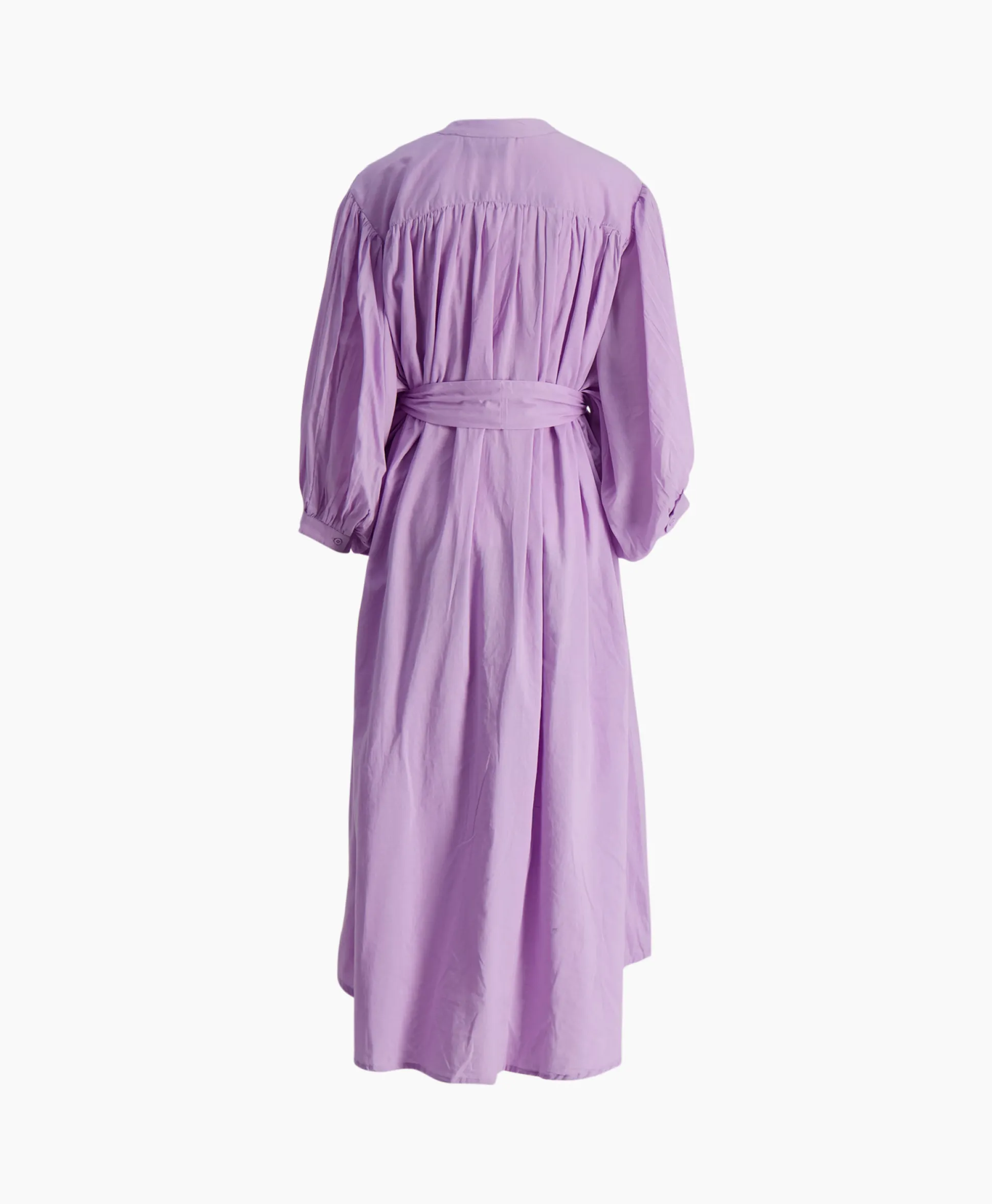Shop Maxi Jurk Balloon Long Double Layered Lila Dames Jurken