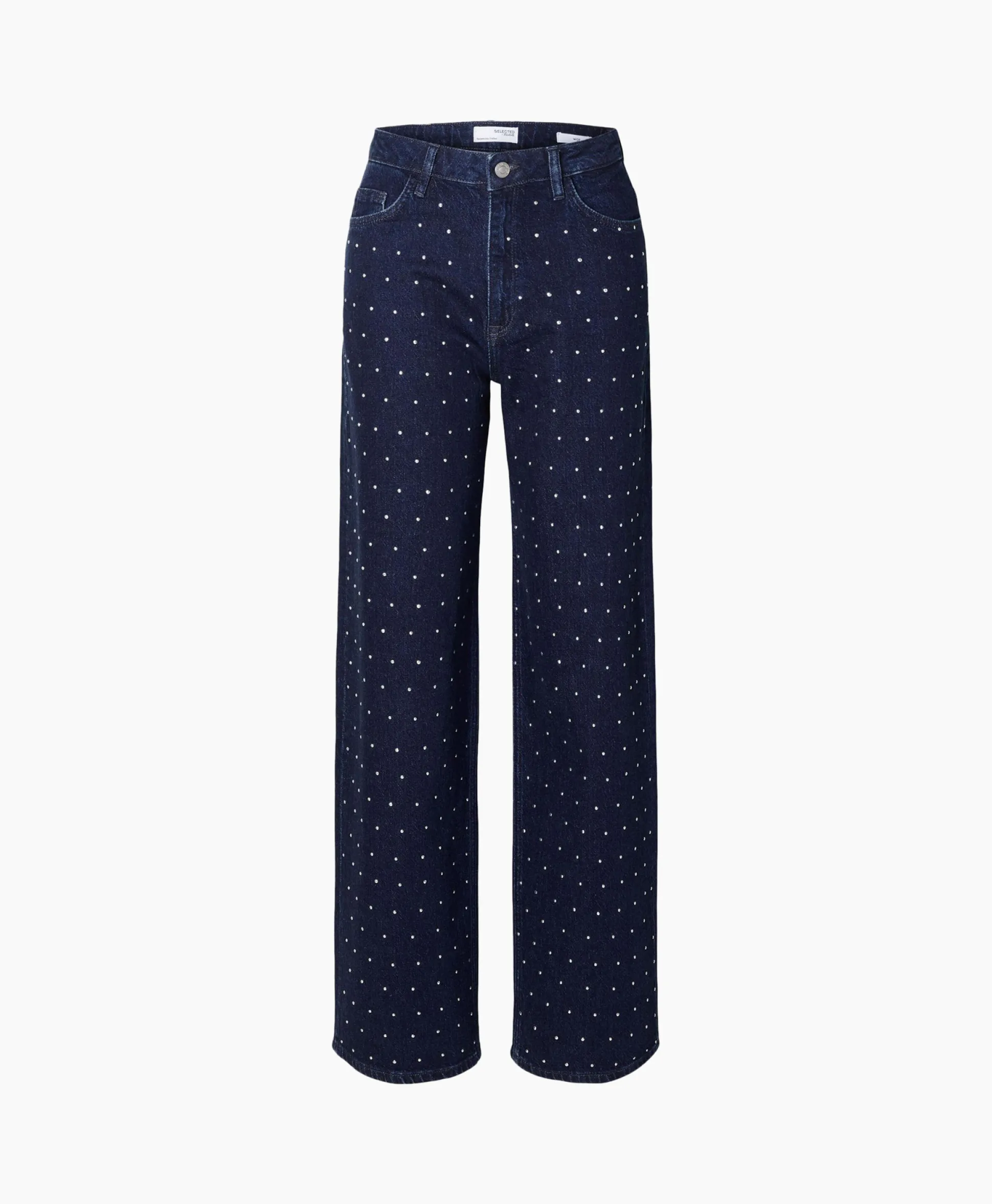 Hot Jeans Marley-Bea Hw Mid Blue Wide Jean Blauw Dames Broeken