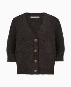 Cheap Vest Mandy Mohair Cardigan Bruin Dames Vesten