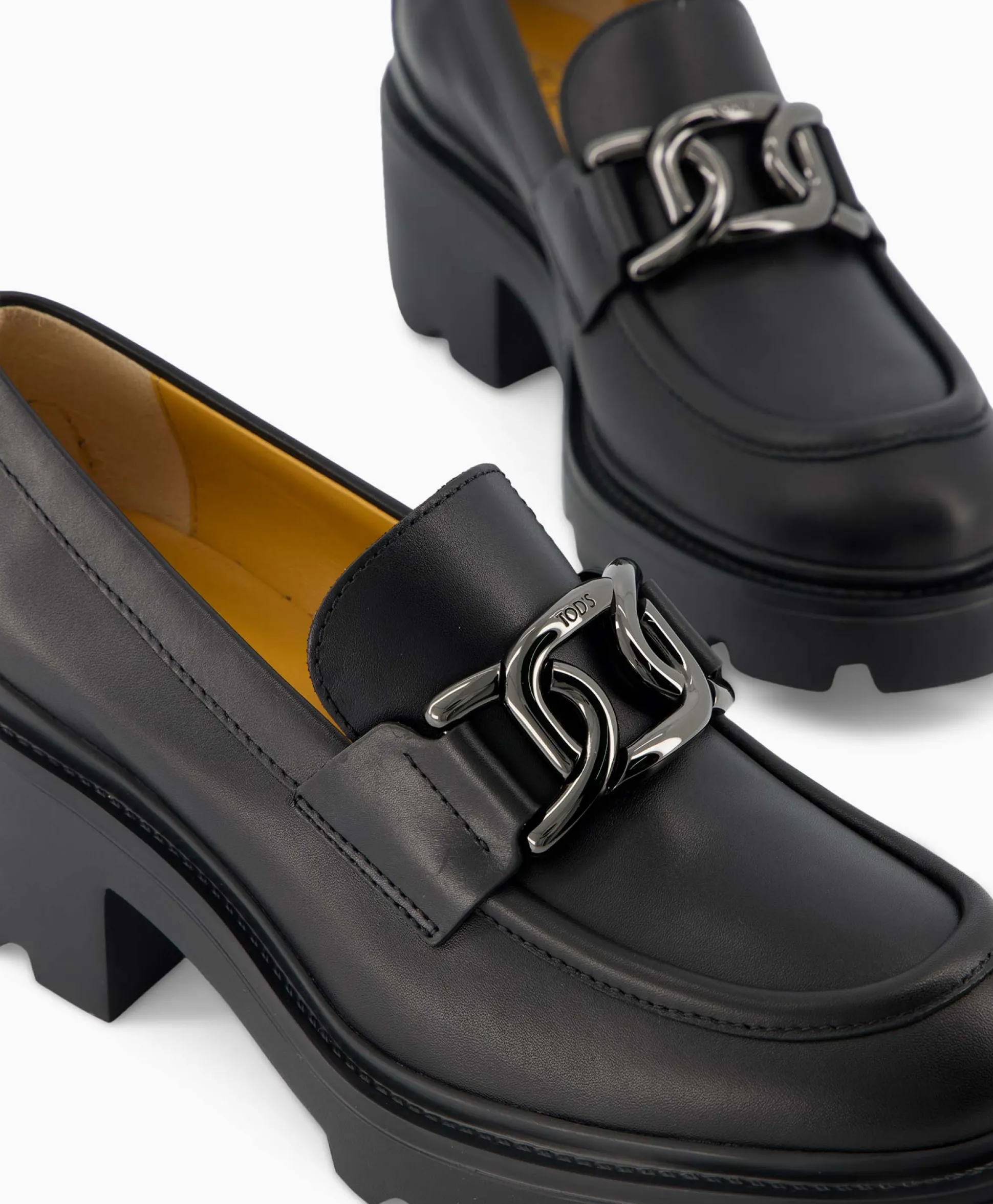 Outlet Tod's Tod's Loafer Gomma Carro Zwart Dames Instappers