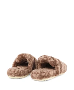 Outlet Pantoffel M Fluff It Pop Bruin Dames Pantoffels