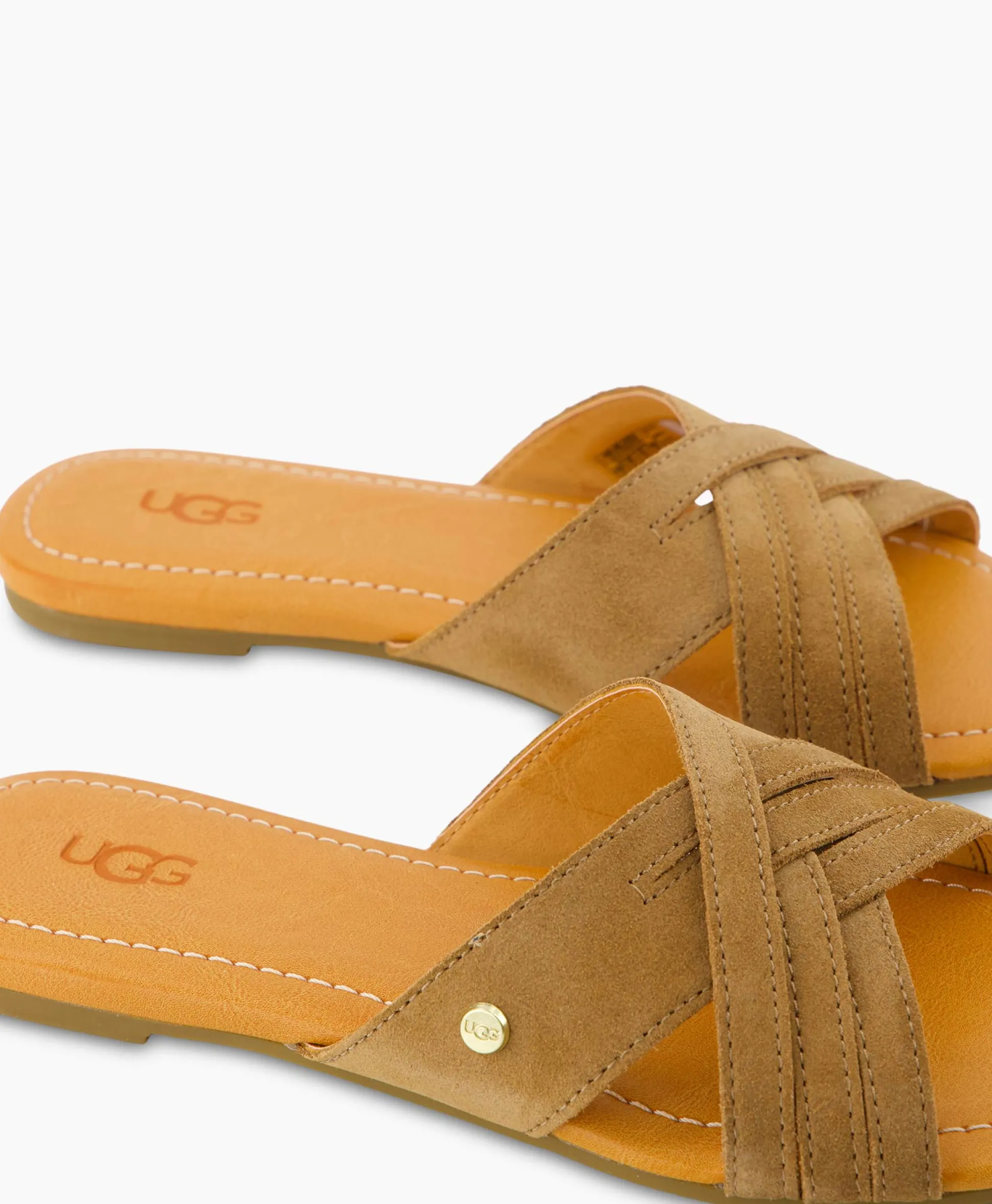 Hot Sandaal Zonder Hak W Kenleigh Slide Bruin Dames Sandalen