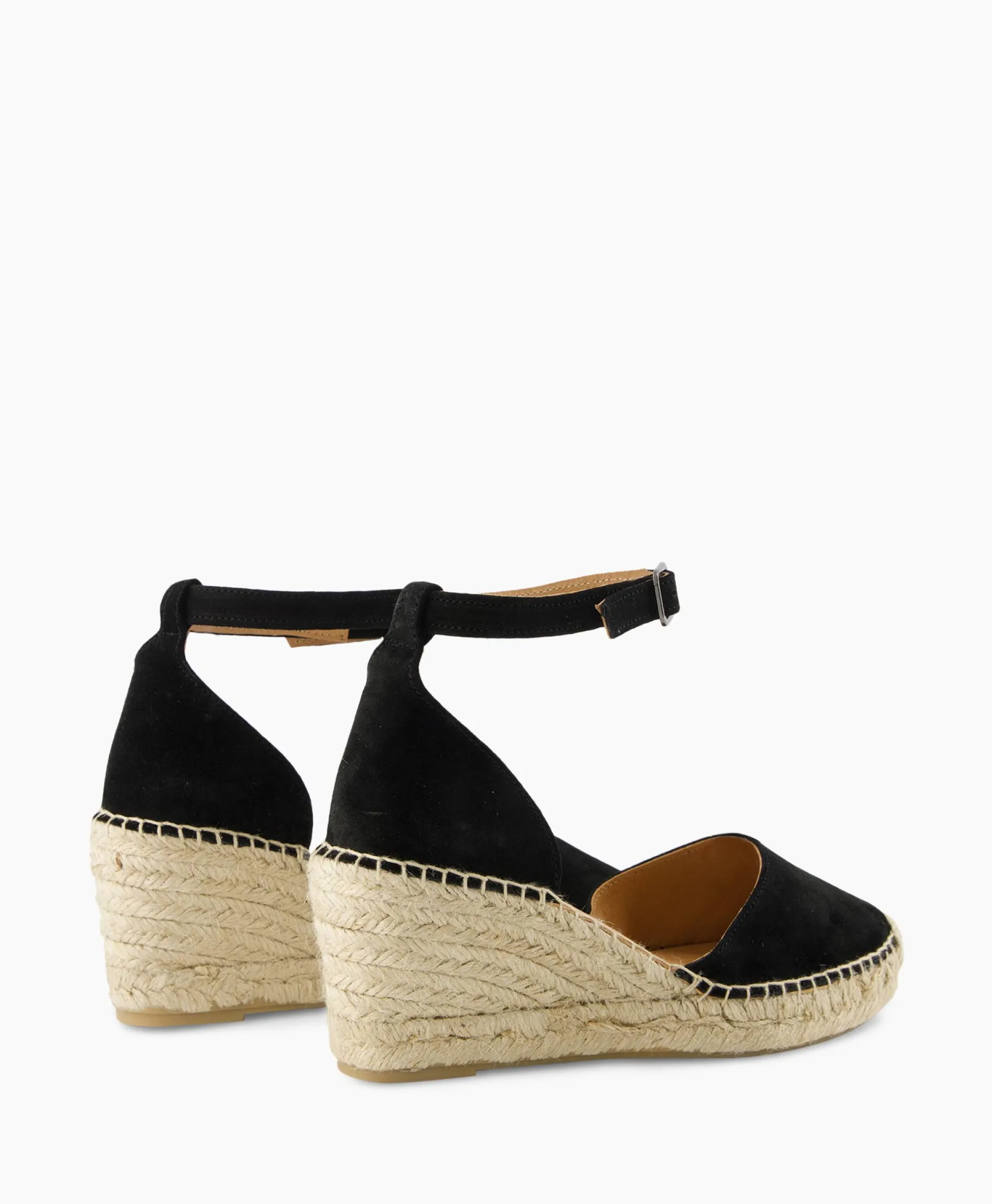 Outlet Espadrille Flora Braid Zwart Dames Instappers