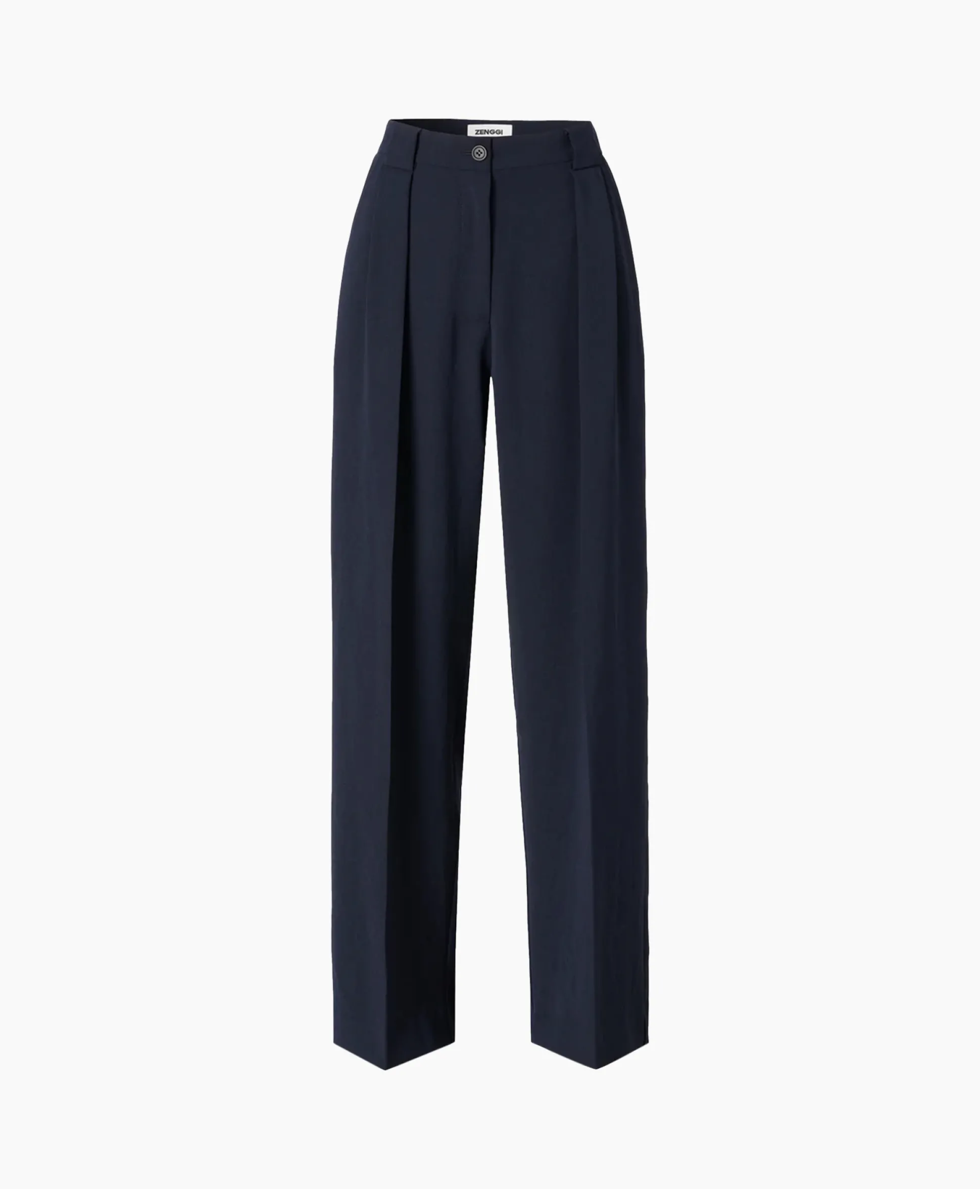 Cheap Pantalon Wide Pleated Donker Blauw Dames Broeken