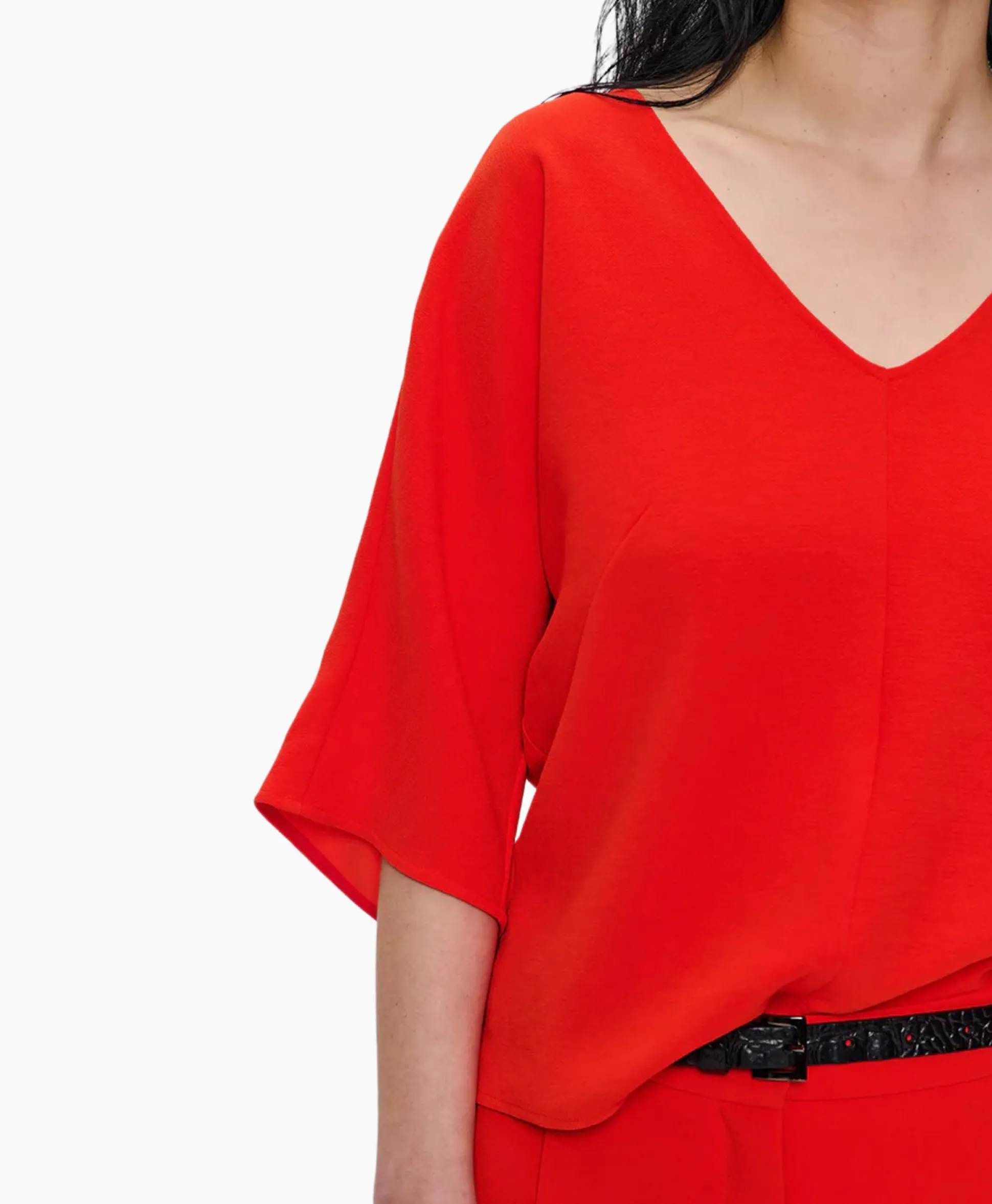 Store Tuniek V-Neck Rood Dames Tunieken